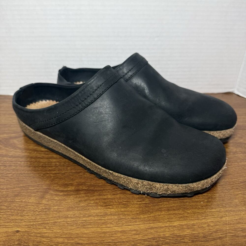 Haflinger Womens Shoes Outdoor Size USA 10/ Eu 41 Black Leather Clog Pre Owned